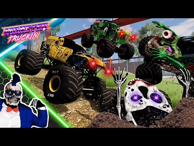 Monster Jam INSANE Racing, Freestyle and High Speed Jumps #64 | BeamNG Drive | Grave Digger