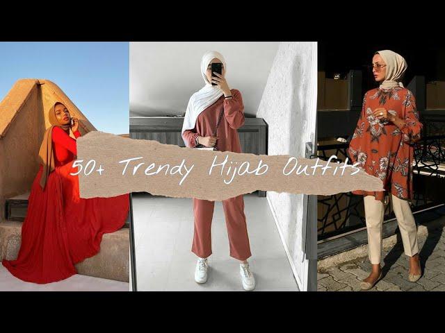 50+ MODERN HIJAB OUTFITS INSPO // How to style hijab with different dresses