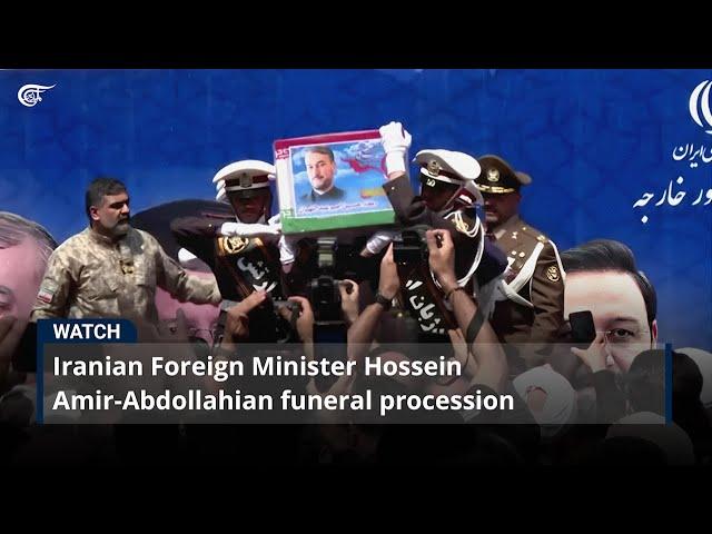 Iranian Foreign Minister Hossein Amir-Abdollahian funeral procession