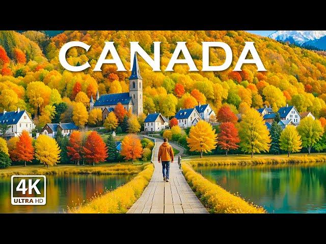 Autumn Canada 4K Ultra HD • Stunning Footage Canada, Scenic Relaxation Film with Calming Music.