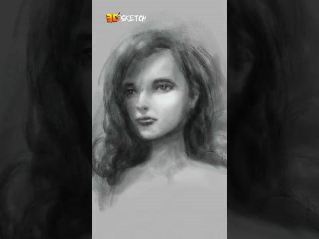 3D Sketch - A Woman #shorts