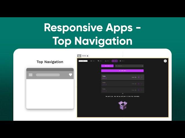 Adalo 2.0 | New Top Navigation Bar Component | Adalo: Build Custom Apps without Code