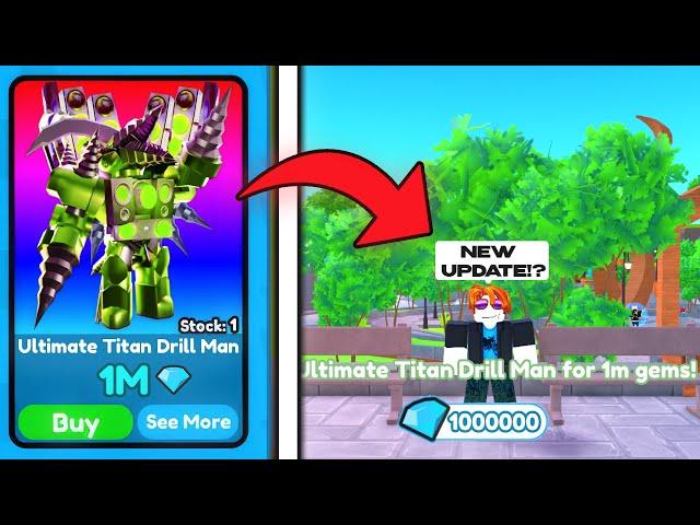 NEW UPGRADED TITAN DRILL MAN!  LUCKY MARKETPLACE!  | Roblox Toilet Tower Defense