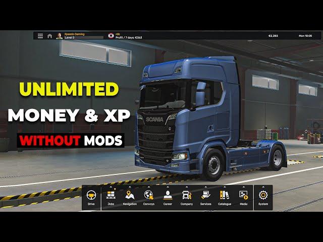 How to Increase Money and Xp in Euro Truck Simulator 2 | Without mods | For All ETS 2 Version