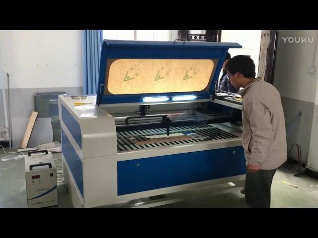 Plywood laser cutting machine 1390, wood laser cutter 100W