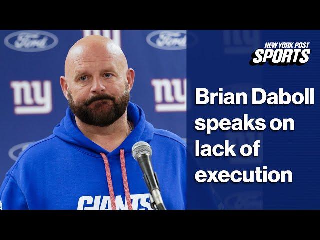 Brian Daboll outlines the poor performance the Giants had & looks ahead to game vs. Cowboys.