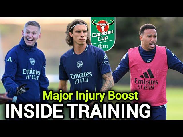 INSIDE TRAINING: Arsenal Refocus After Everton Draw, Zinchenko and Calafiori Return to Training