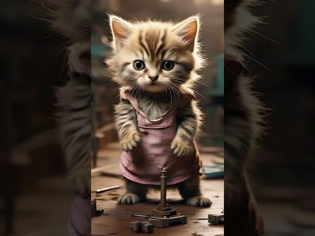 poor cat become rich #animalart #cat #for you #yt #trending #kitten #cute #sad