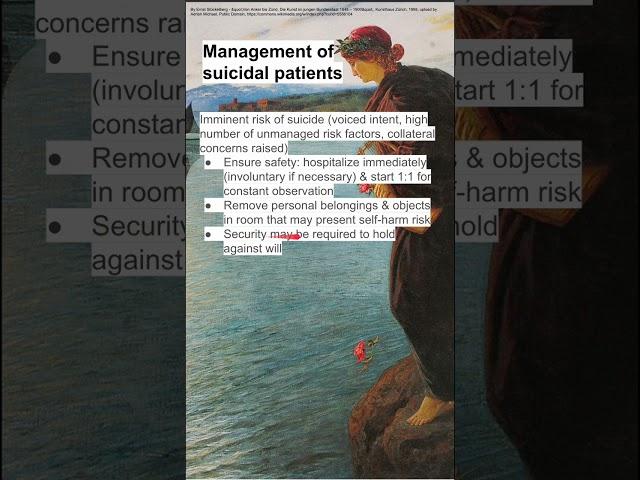 Management of suicidal patients