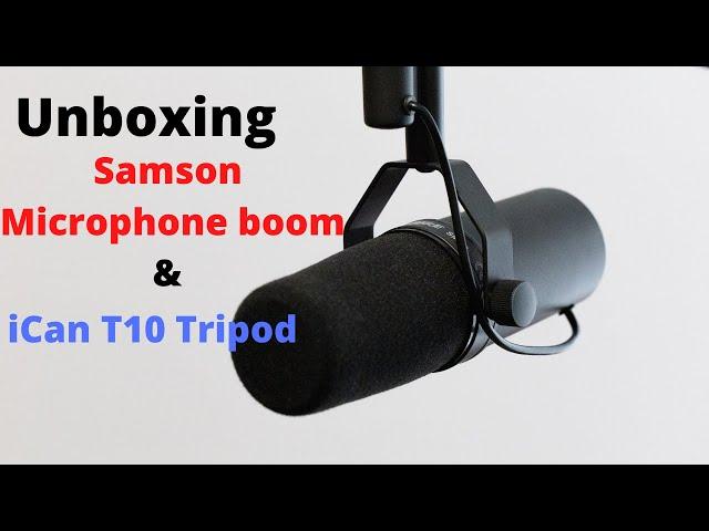 Unboxing tripod and microphone boom
