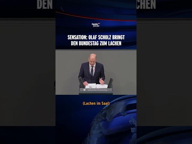 Olaf Scholz bringt den Bundestag zum Lachen | heute-show #shorts