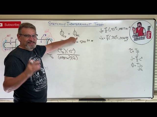 Mechanics of Materials: Lesson 26 - Statically Indeterminate Angle of Twist Due to Torque