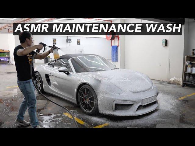 Weekly Maintenance Wash - Porsche Boxster Spyder [ASMR Video] featuring Xpel's aftercare products