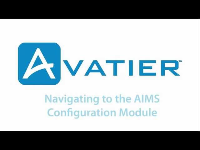 Navigating to the Avatier Identity Management Suite (AIMS) Configuration Module