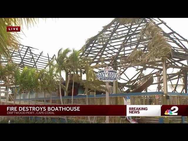 The Boathouse Tiki Bar and Grill in Cape Coral a 'total loss' after massive fire