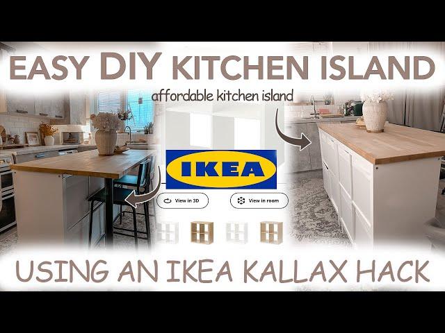 IKEA HACK | Easy DIY Kallax Kitchen Island on a BUDGET 2024