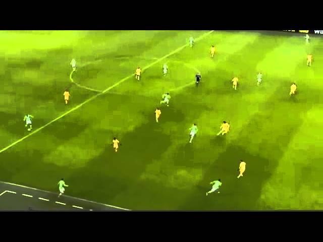 Bas Dost Goal Wolfsburg 1 - 0 Sporting Lisbon 2/19/2015 UEFA Europa League