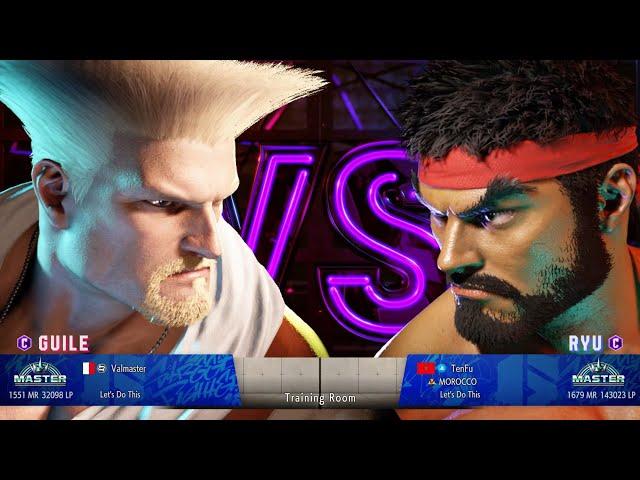 Valmaster (Guile) vs TenFu (Ryu) Ranked Match Set (Street Fighter 6)