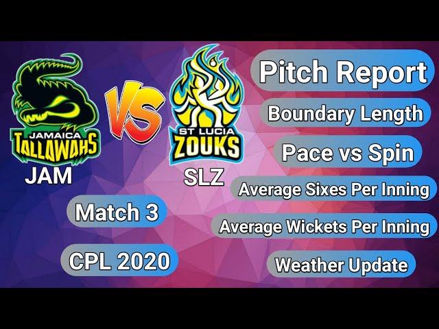 Brian Lara Stadium Pitch Report | Tarouba Trinidad Pitch Report | JAM vs SLZ