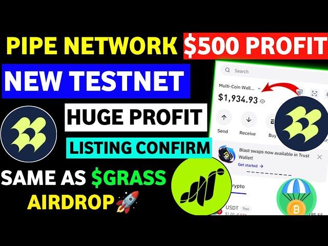 Pipe Network Withdrawal | New Testnet Airdrop | Telegram Airdrops 2024 | New Crypto Airdrop