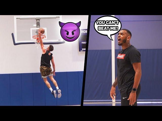 PLAYING 1's AGAINST AN NBA PLAYER  *gets intense* | Jordan Lawley Basketball