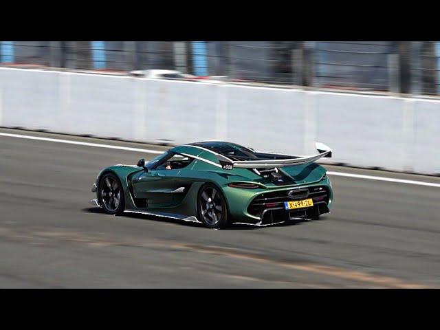 $3.5 Million Koenigsegg Jesko Attack Plus - Accelerations and Driving on Track!