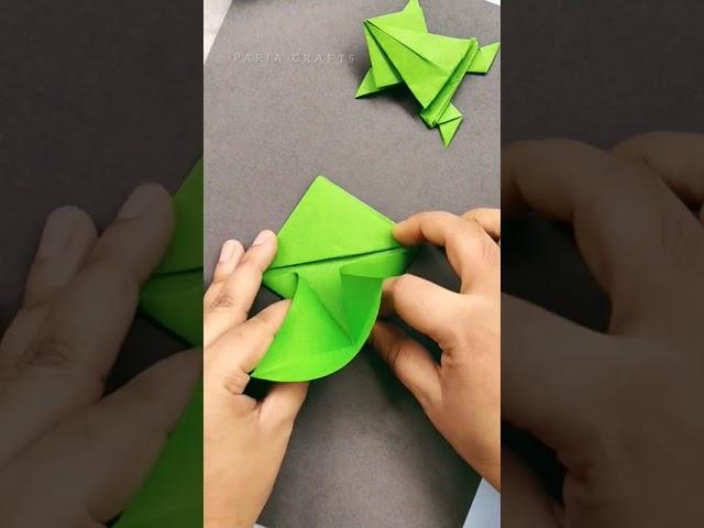 froggy froggy | jumping paper frog origami instructions | #shorts