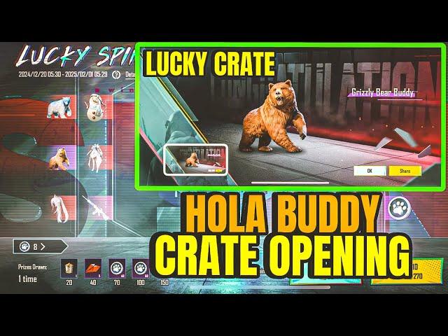 Hola Buddy Crate Opening BGMI | New Hola Buddy Crate Opening | Bear Companion Crate opening