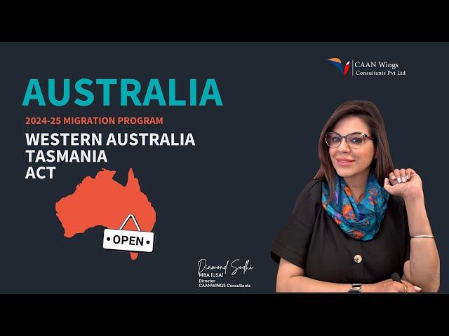 Australia's ACT, Western Australia & Tasmania Migration Plan Released.