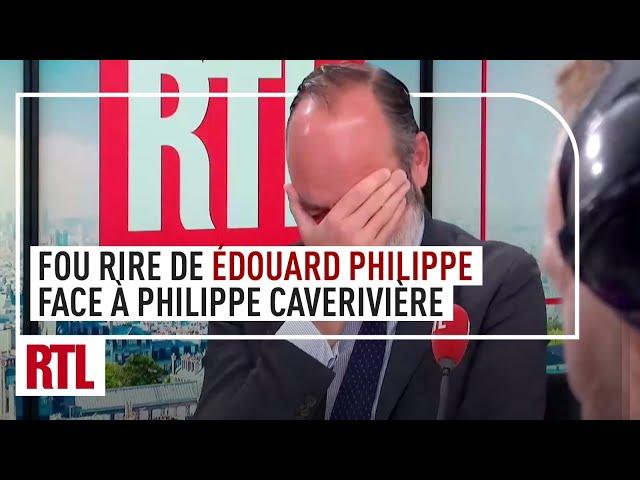 Fou rire de Édouard Philippe face à Philippe Caverivière