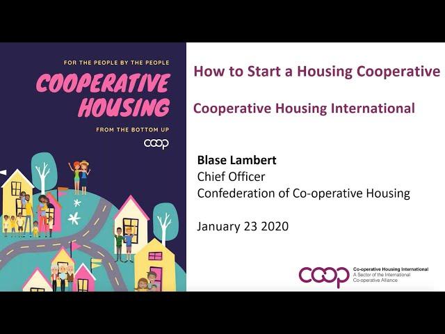 How to Start a Housing Cooperative - Webinar 1