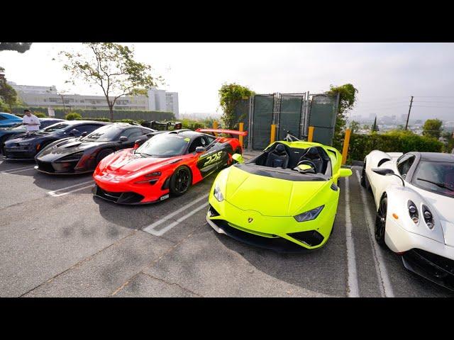 RARE LAMBORGHINI RACECAR TAKES OVER HOLLYWOOD CAR MEET!