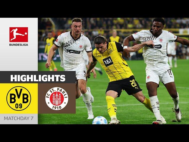 Pauli Fights, BVB Wins | Borussia Dortmund - FC St. Pauli 2-1 | Highlights | MD 7 – Bundesliga 24/25