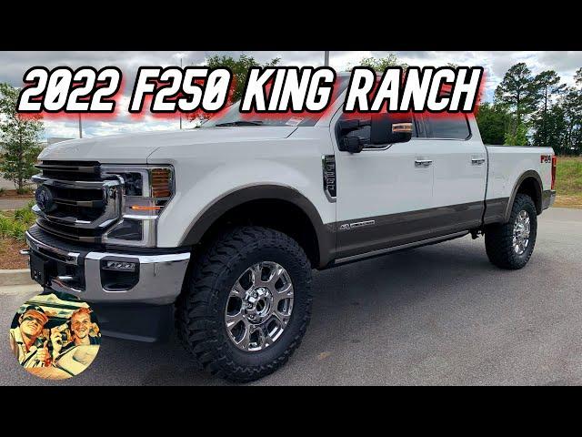 NEW 2022 FORD F250 KING RANCH TIRE SWAPPED: Luxury Truck of America- Walkaround, Startup & Interior