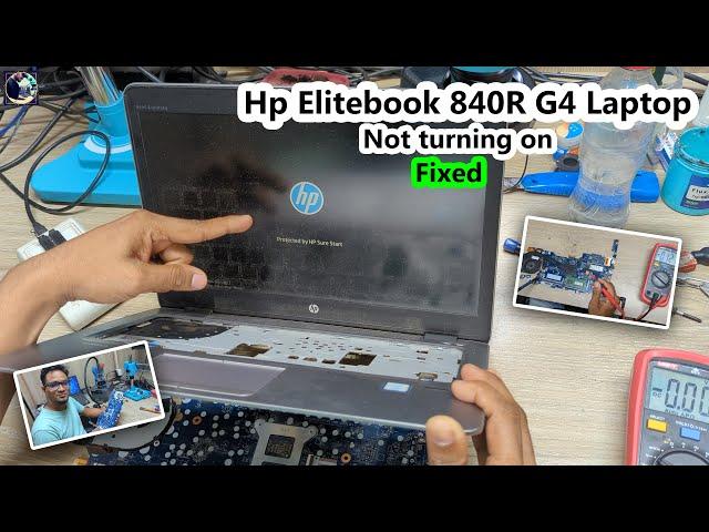 Hp Elitebook 840r G4 Laptop not turning on fixed!! | how to repair no power laptop