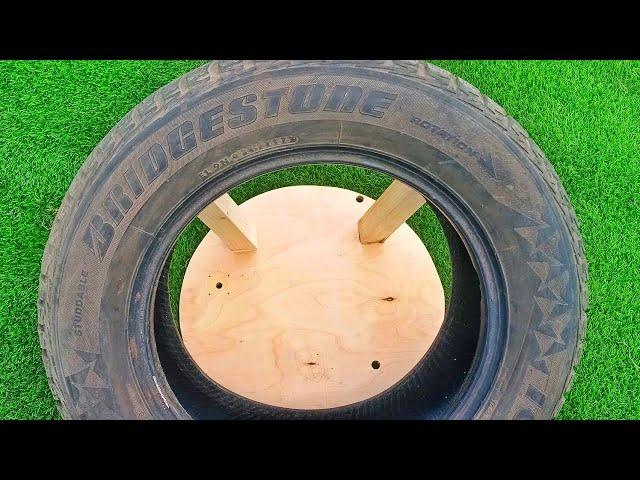I took old tires at the tire shop and made a useful homemade product.