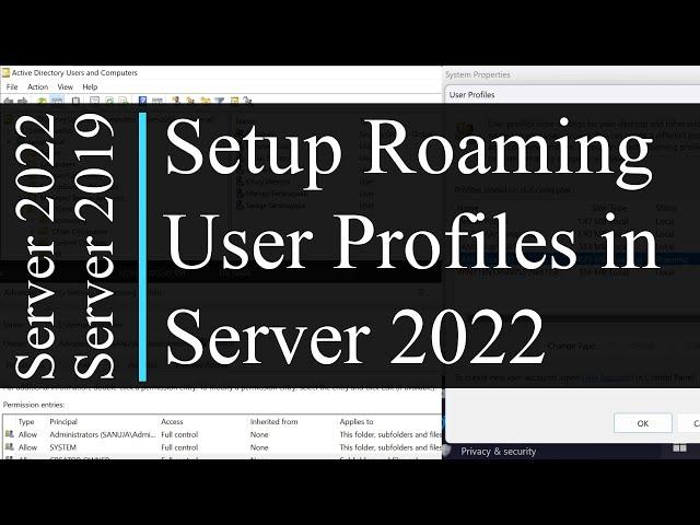 How to setup Roaming User Profiles in Active Directory (AD) - Windows Server 2022