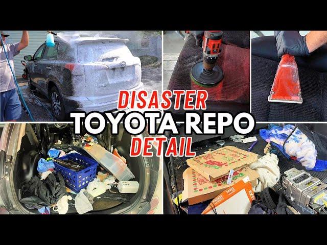 Deep Cleaning A Disaster REPO Toyota | Insane Car Detailing Interior & Exterior Restoration How To