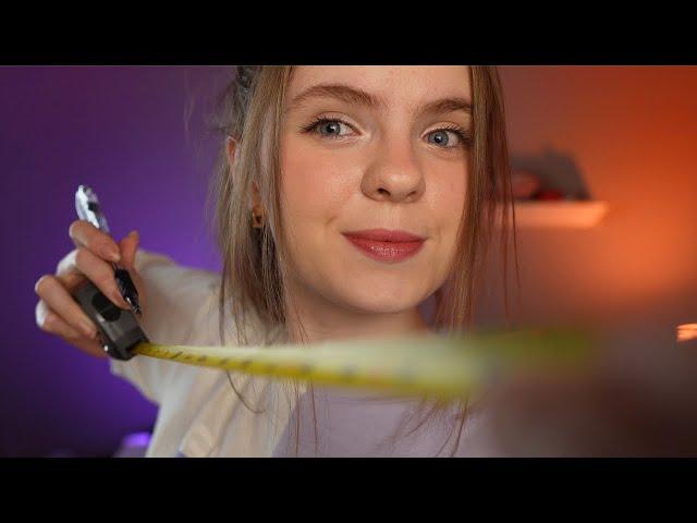 ASMR Measuring you For Your Halloween Costume!  Messing with your face, tracing & drawing