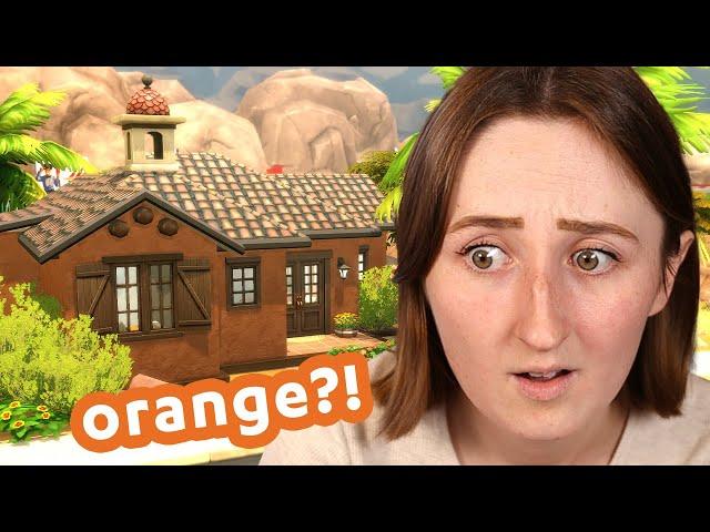 i built a house in the sims using only ORANGE?!