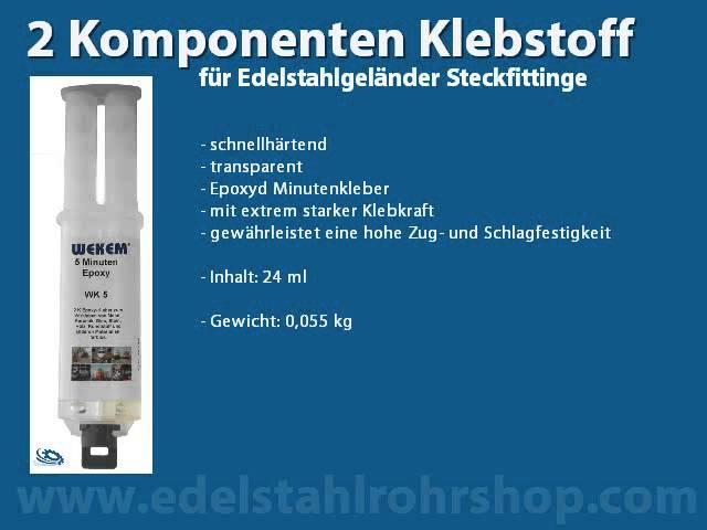 Edelstahlkleber 2 Komponenten für VA Steckfittinge - V2A und V4A