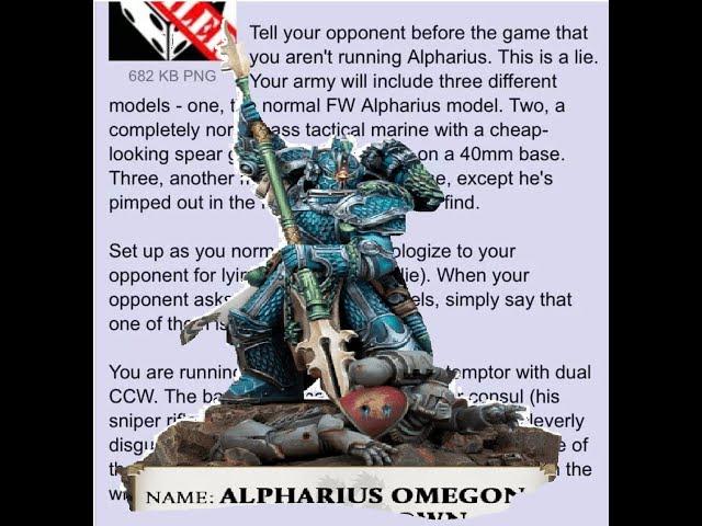 How to Field Alpharius in a game of Warhammer 40k