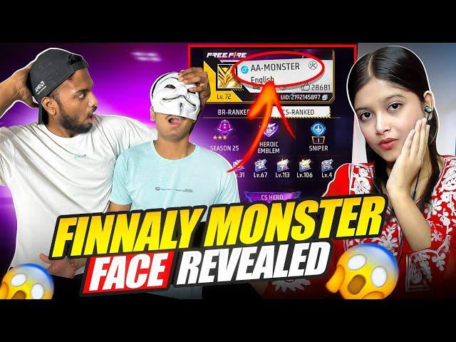 Nibba Monster Face Reveal  Eliza Live Reaction On Face Reveal - Garena Free Fire Max
