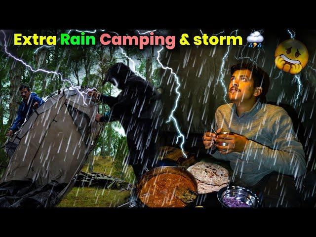 Camping In Heavy Rain & Thunderstorm ️ | Rain Camping With Brother | Unknown Dreamer