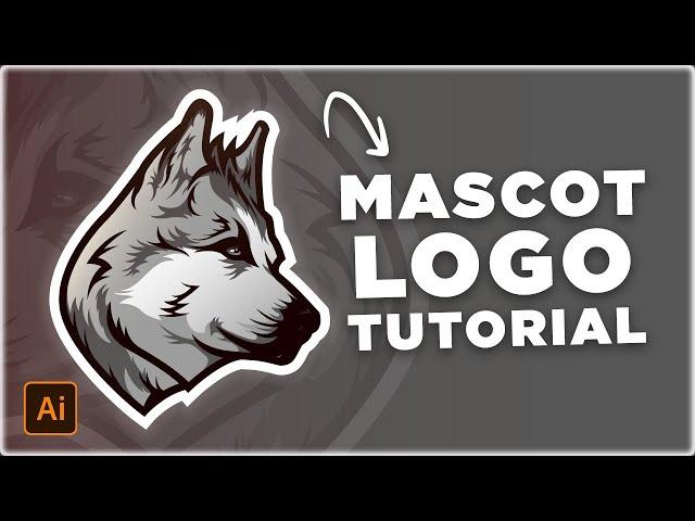  TUTORIAL - ¿Cómo DISEÑAR un MASCOT LOGO? -  Alaska Malamute  ILLUSTRATOR