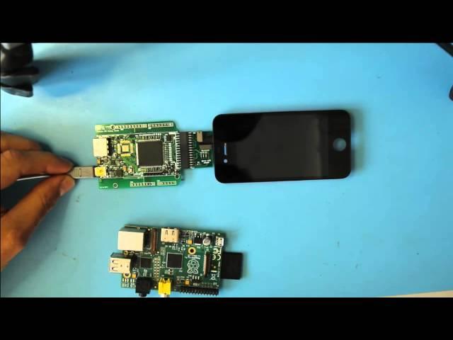 Raspberry Pi driving an Iphone 4 LCD