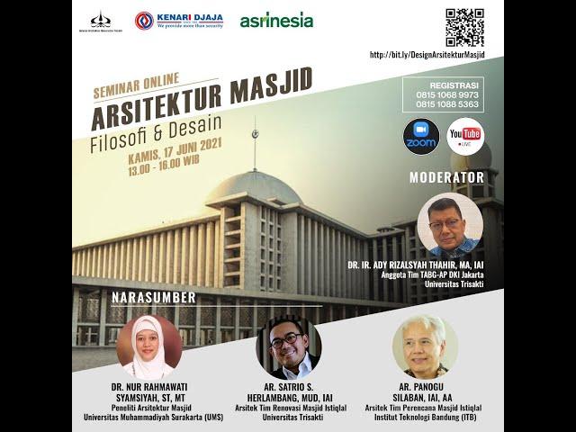 Zoom Webinar: Arsitektur Masjid Filosofi & Desain