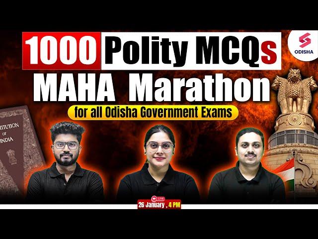 1000 Polity MCQs Marathon for OSSC, OSSSC, OPSC and all Odisha Government Exams I Odisha Testbook