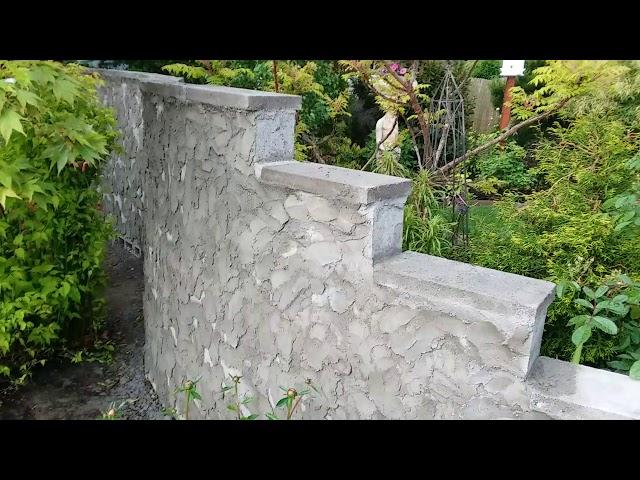 The Garden Wall after stucco and before painting