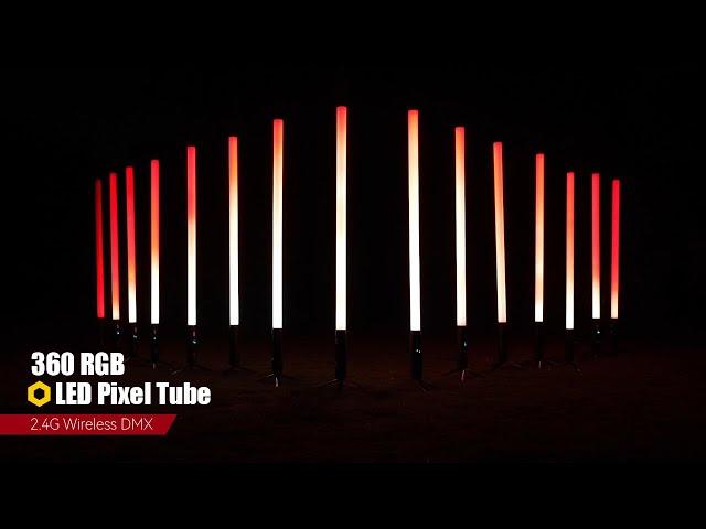 Pixel Tube Lighting | 360 RGB LED Pixel Tube Light With Wireless DMX